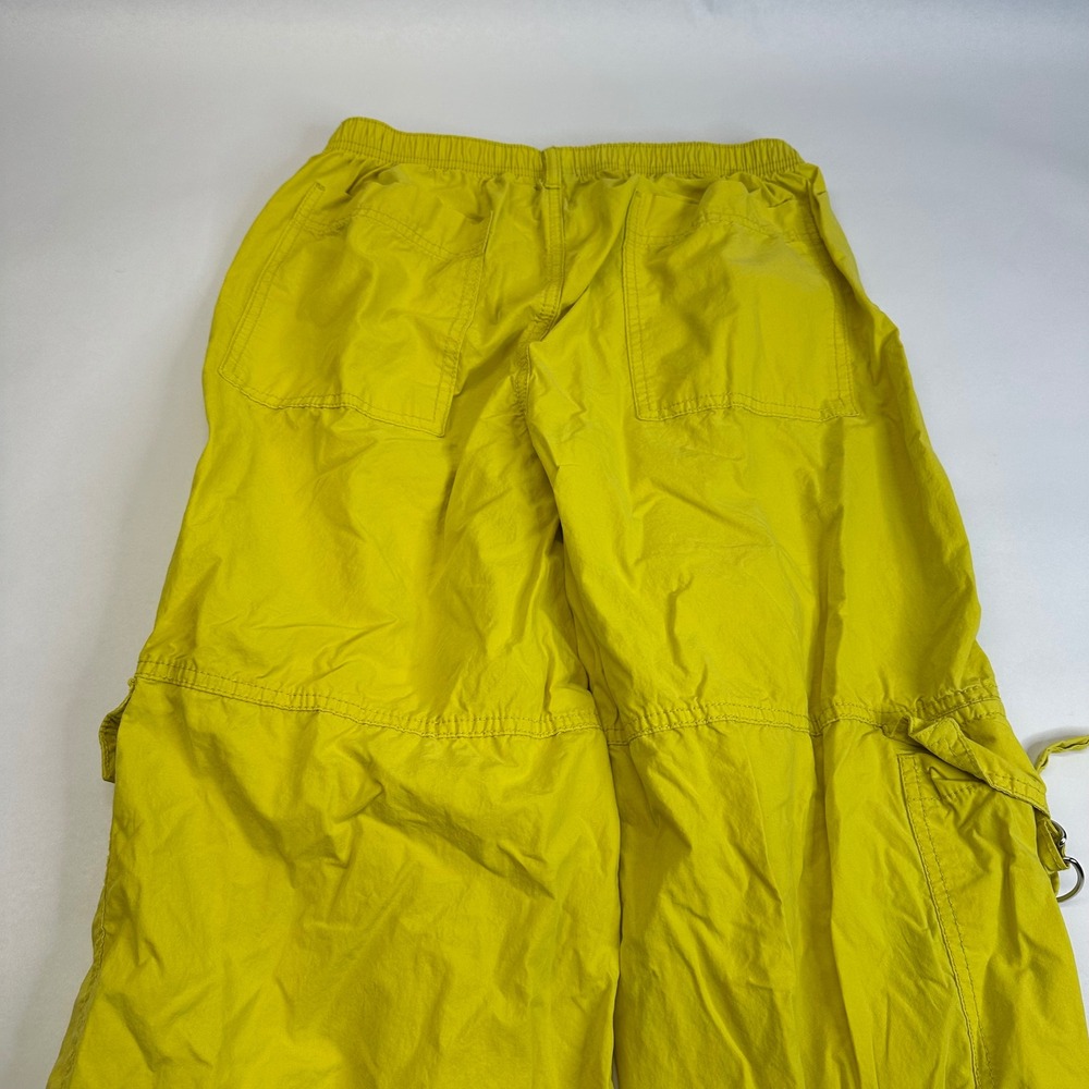 Wild Fable Yellow Wide Leg Cargo Utility Pants Womens Small D-Ring Straps Baggy - Picture 11 of 11